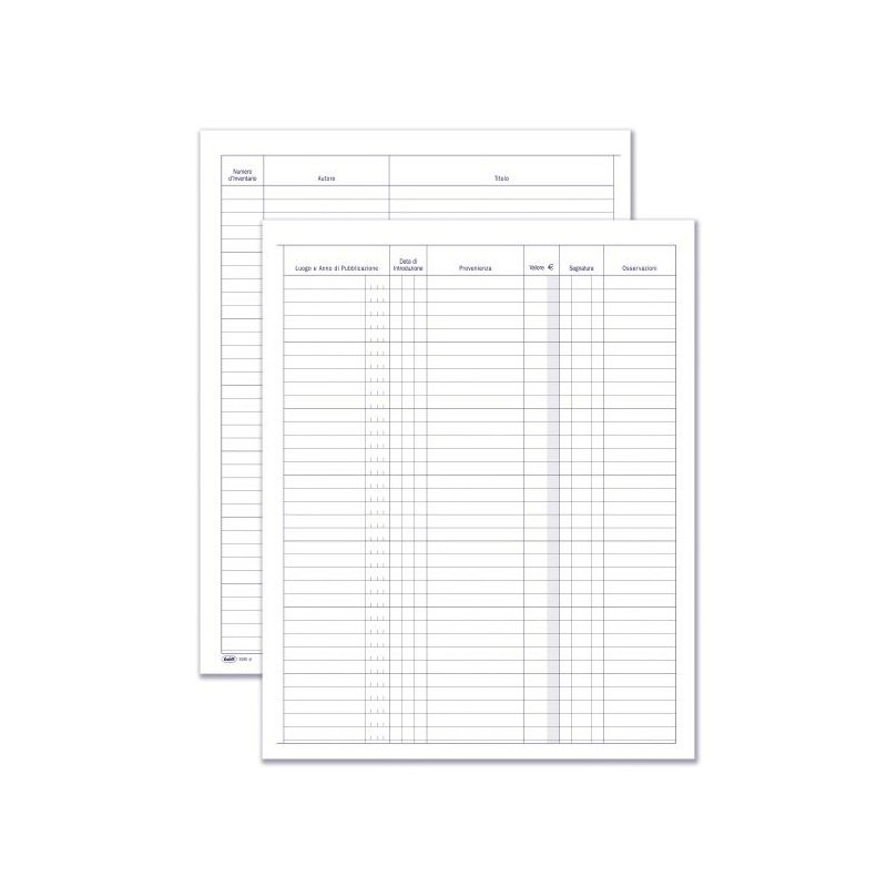 Registro Protocollo - inventario dei libri - 50 pagine